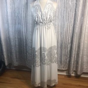 Ashley Stewart Paisley Halter Dress